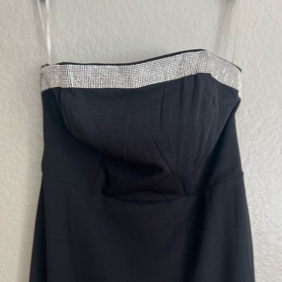 Glamorous Influence Black Rhinestone Strapless Maxi Dress - Picture 4 of 9